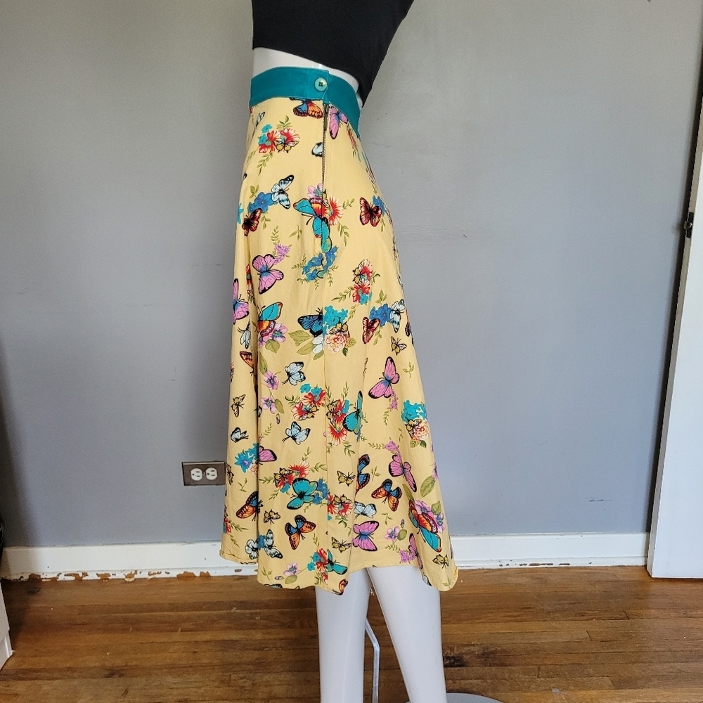 Tatyana Butterfly Print Circle Swing Skirt, VGUC, Size 3X - Picture 5 of 9